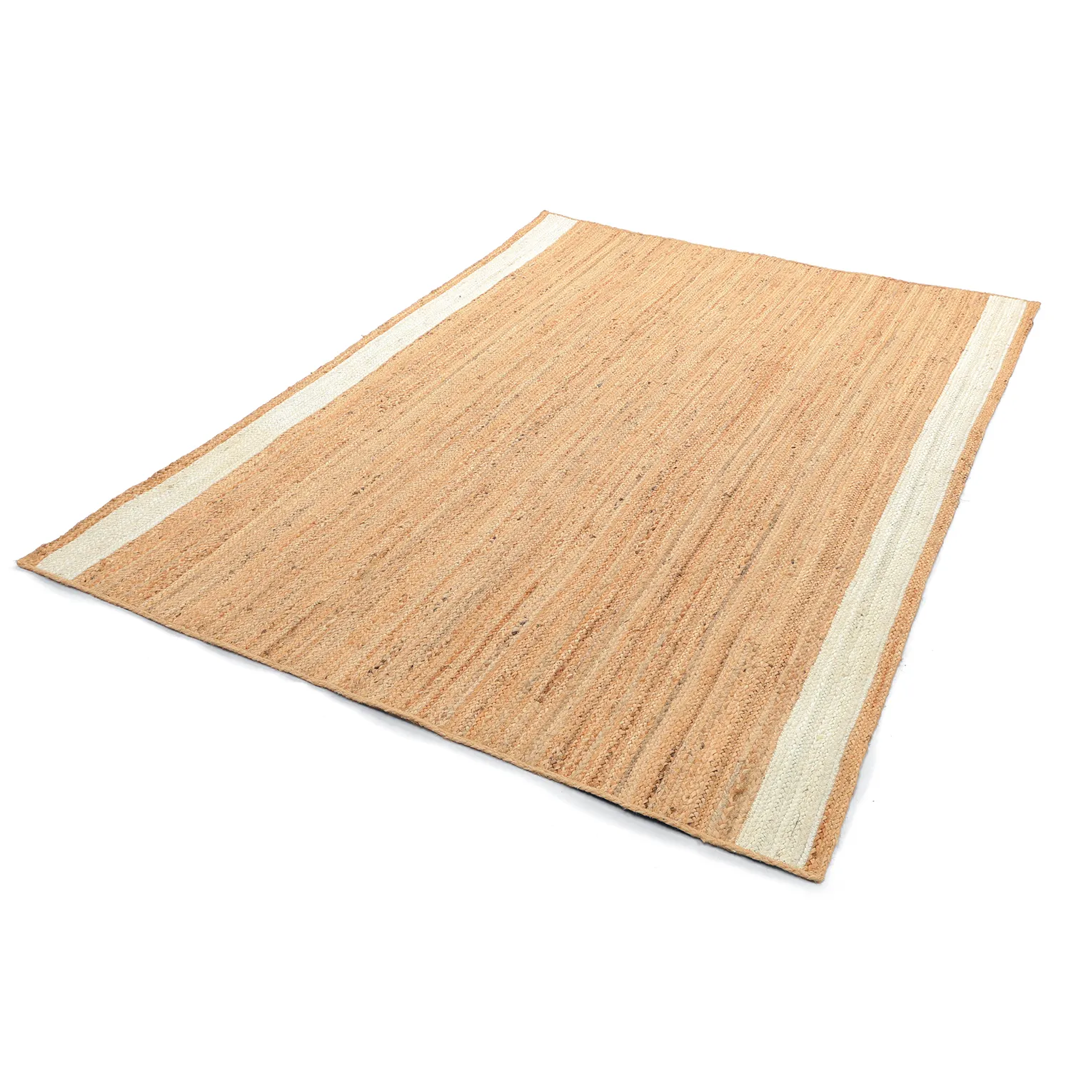 Jute-vloerkleed - Senaki (natuur/wit)