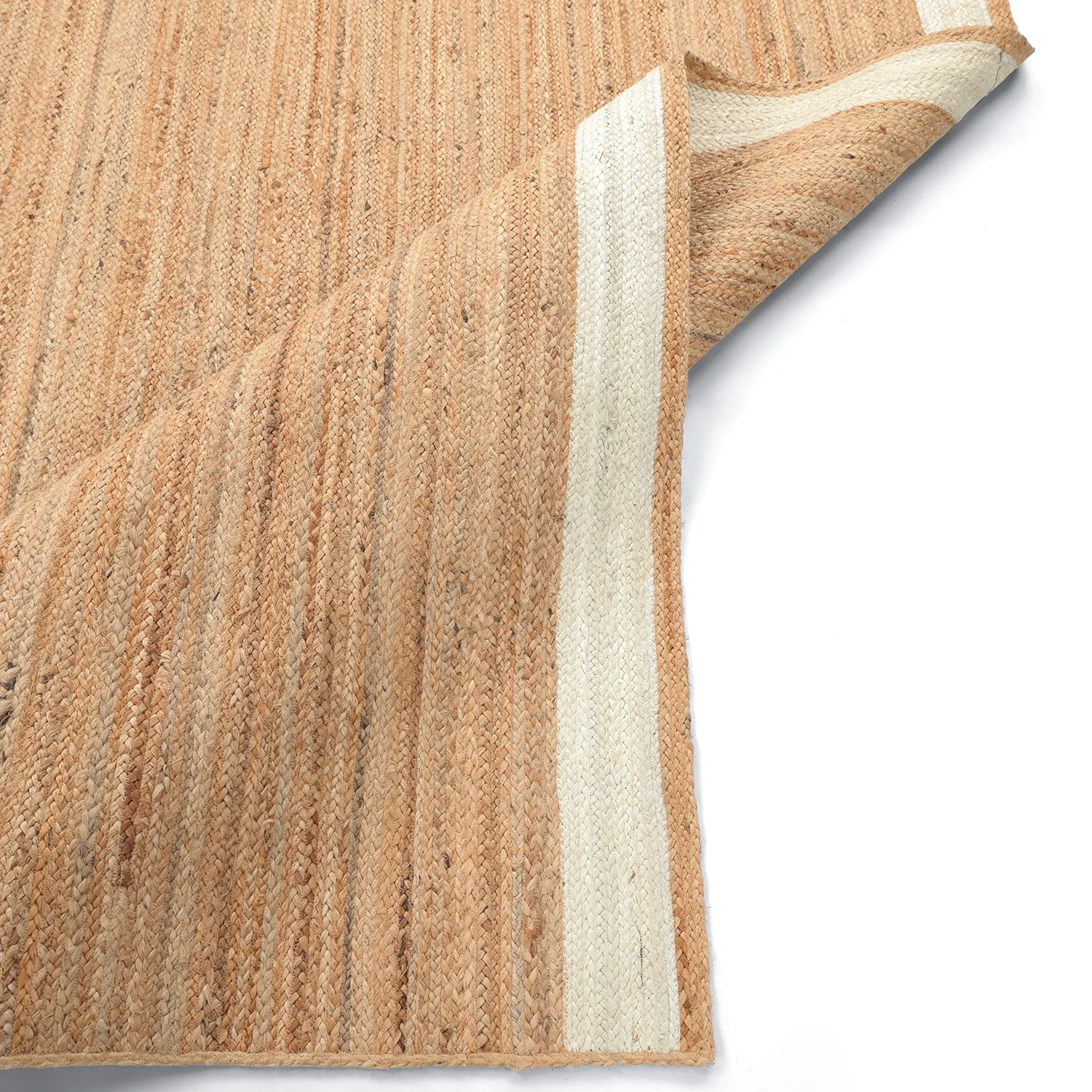 Jute-vloerkleed - Senaki (natuur/wit)