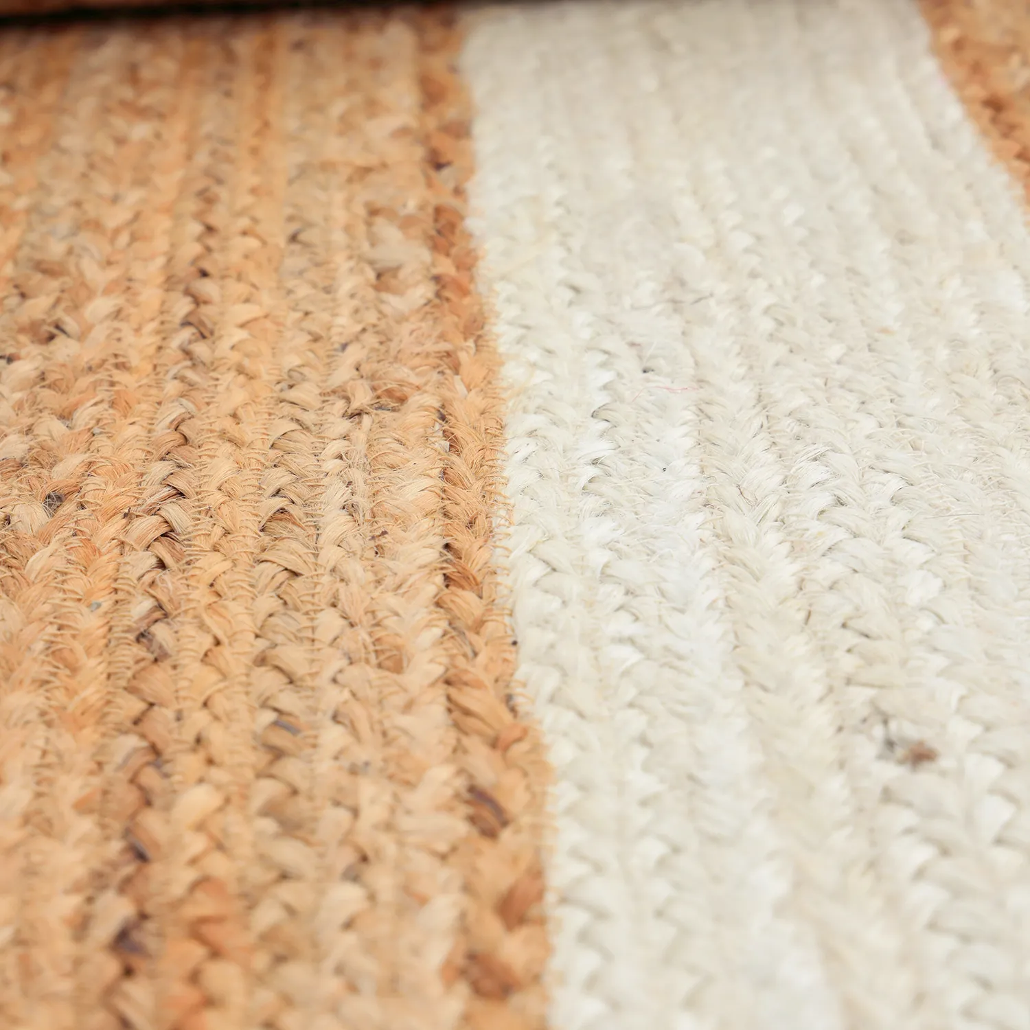 Jute-vloerkleed - Senaki (natuur/wit)