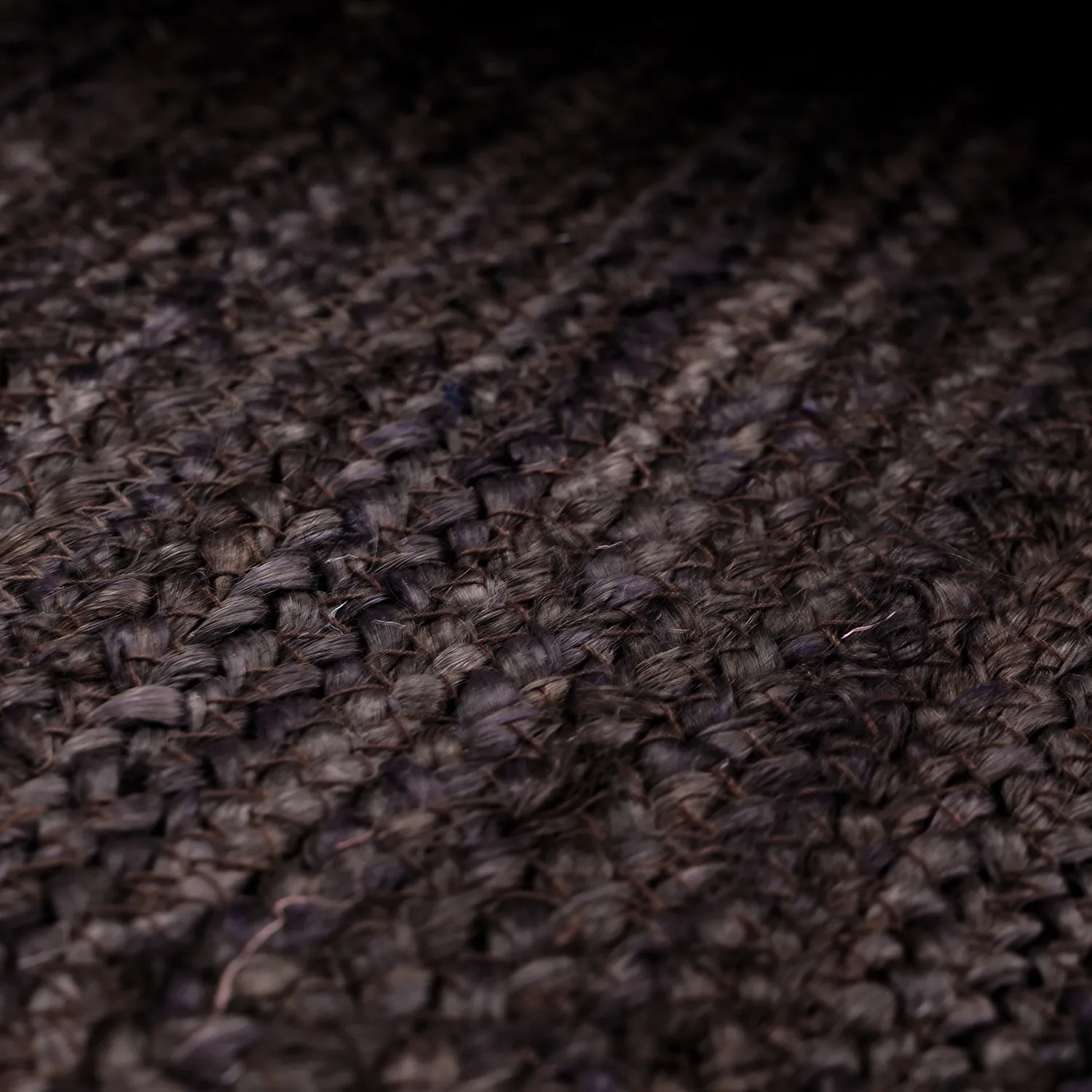 Jute-vloerkleed - Senaki (donker taupe/wit)