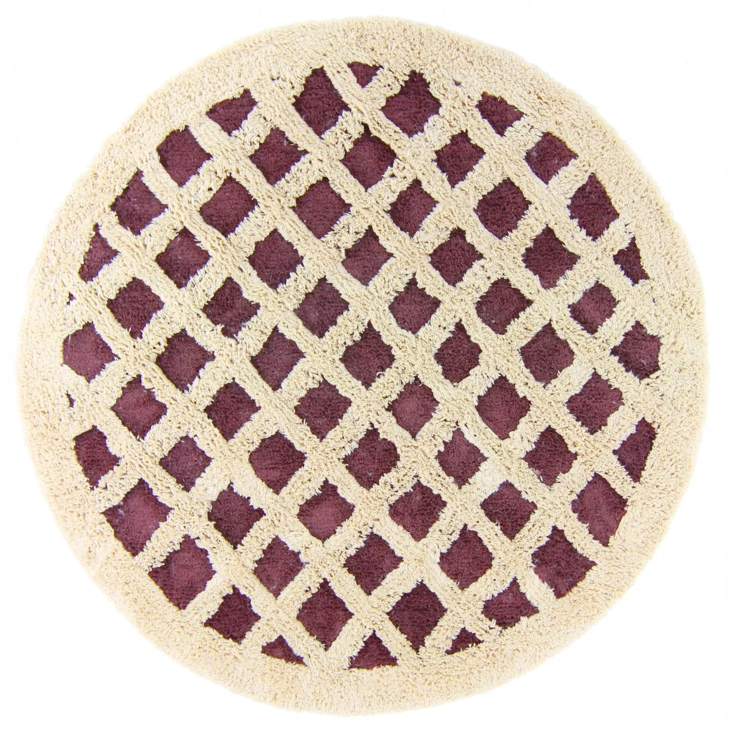 Ronde vloerkleden - Kara (bruin/offwhite)