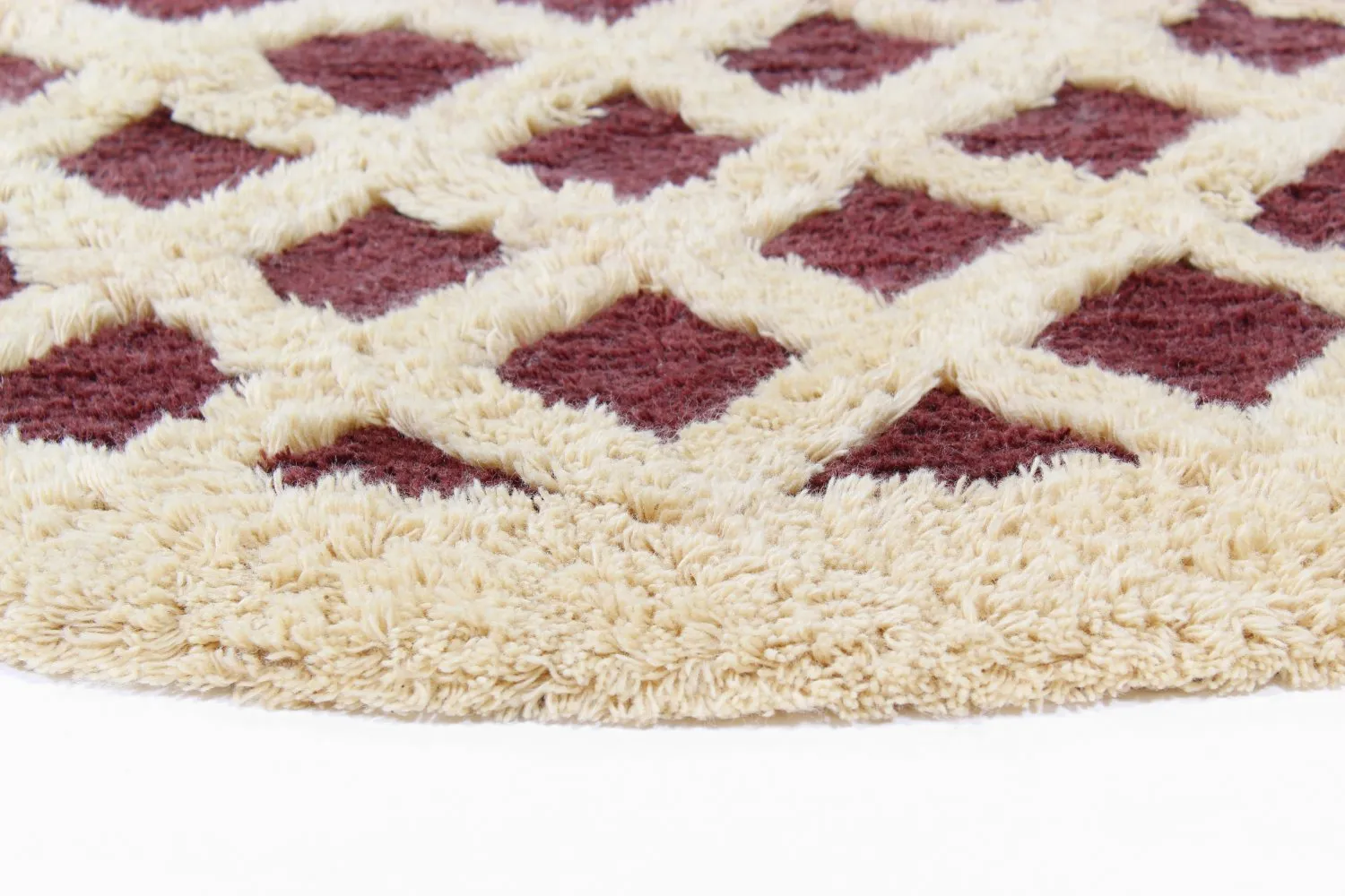 Ronde vloerkleden - Kara (bruin/offwhite)