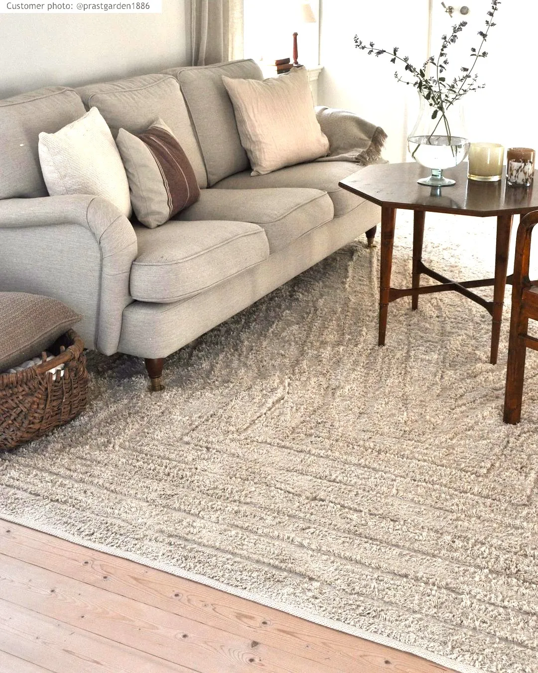 Hoogpolig vloerkleed - Kendra Natural Cotton Shaggy (natuur)