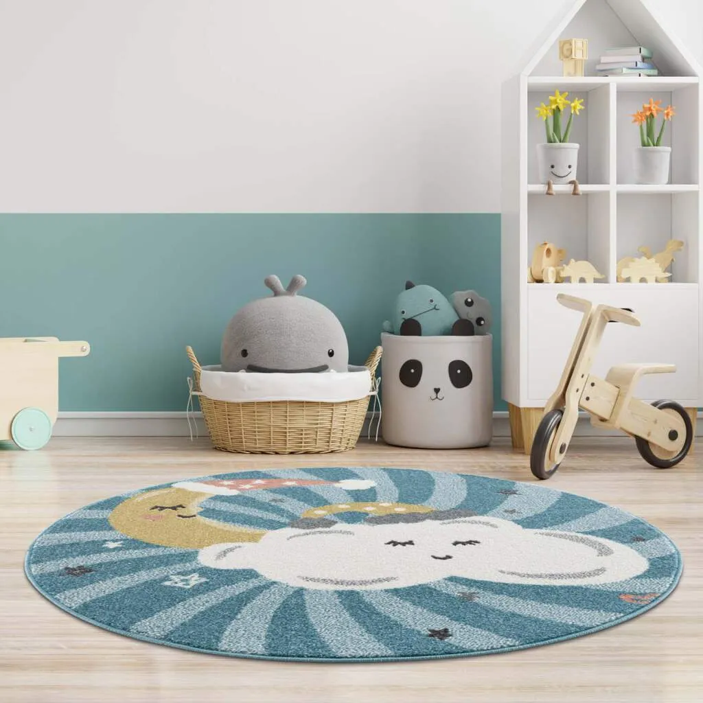 Kindervloerkleed -Night Clouds Rond (multi)