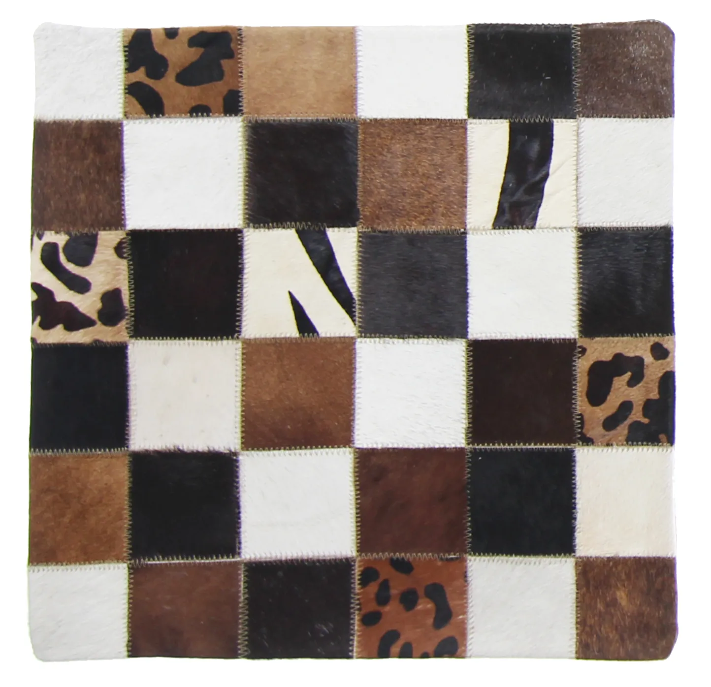 Koeienhuid-kussen (kussensloop) 45 x 45 cm