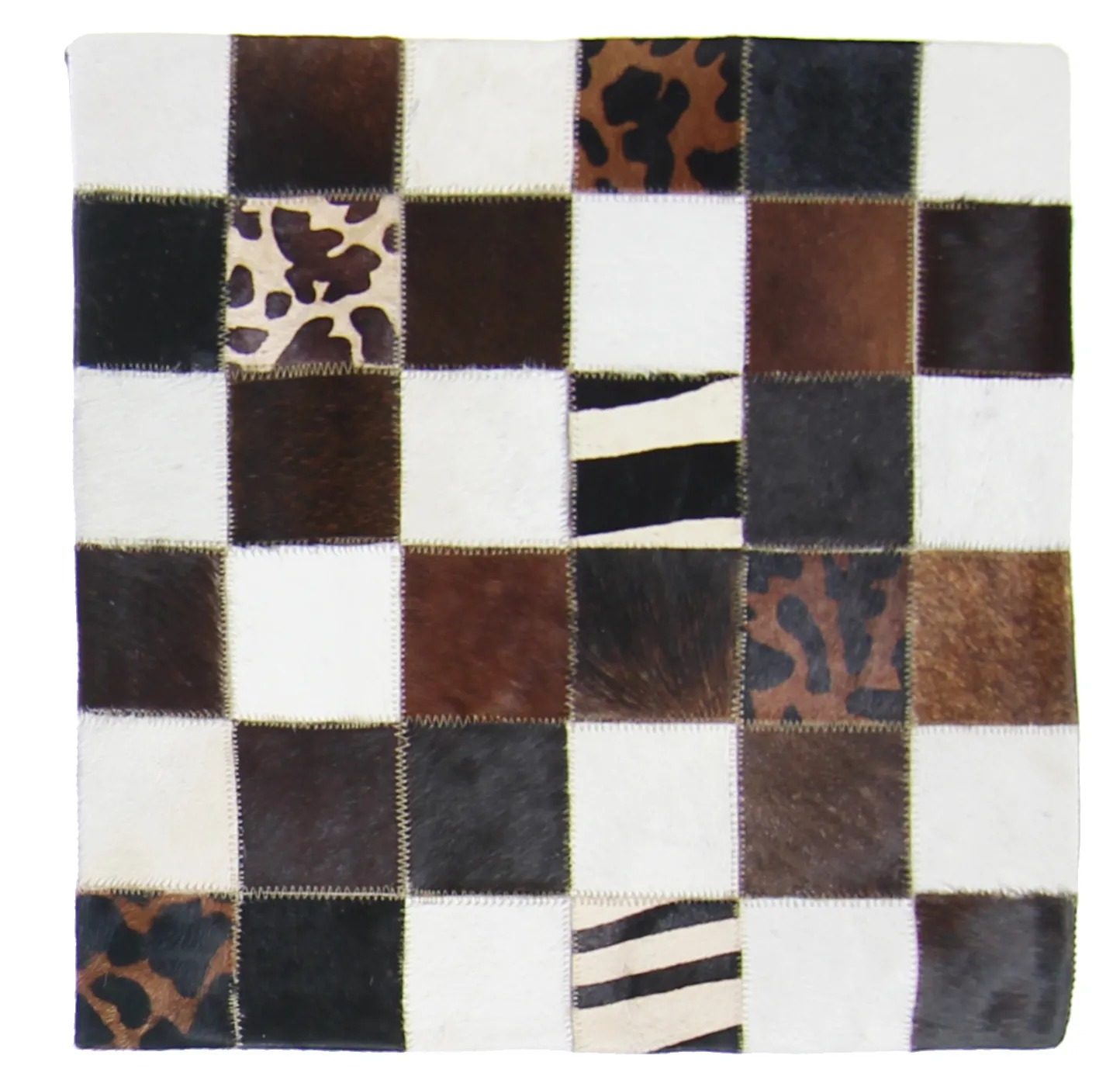 Koeienhuid-kussen (kussensloop) 45 x 45 cm