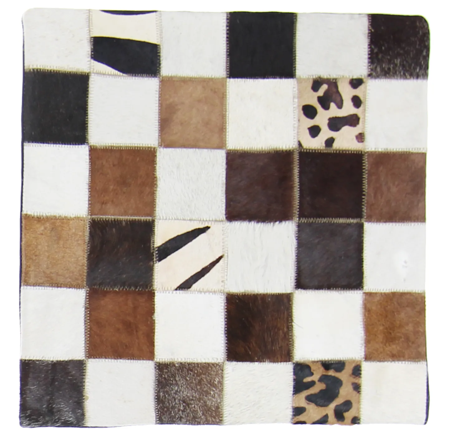 Koeienhuid-kussen (kussensloop) 45 x 45 cm