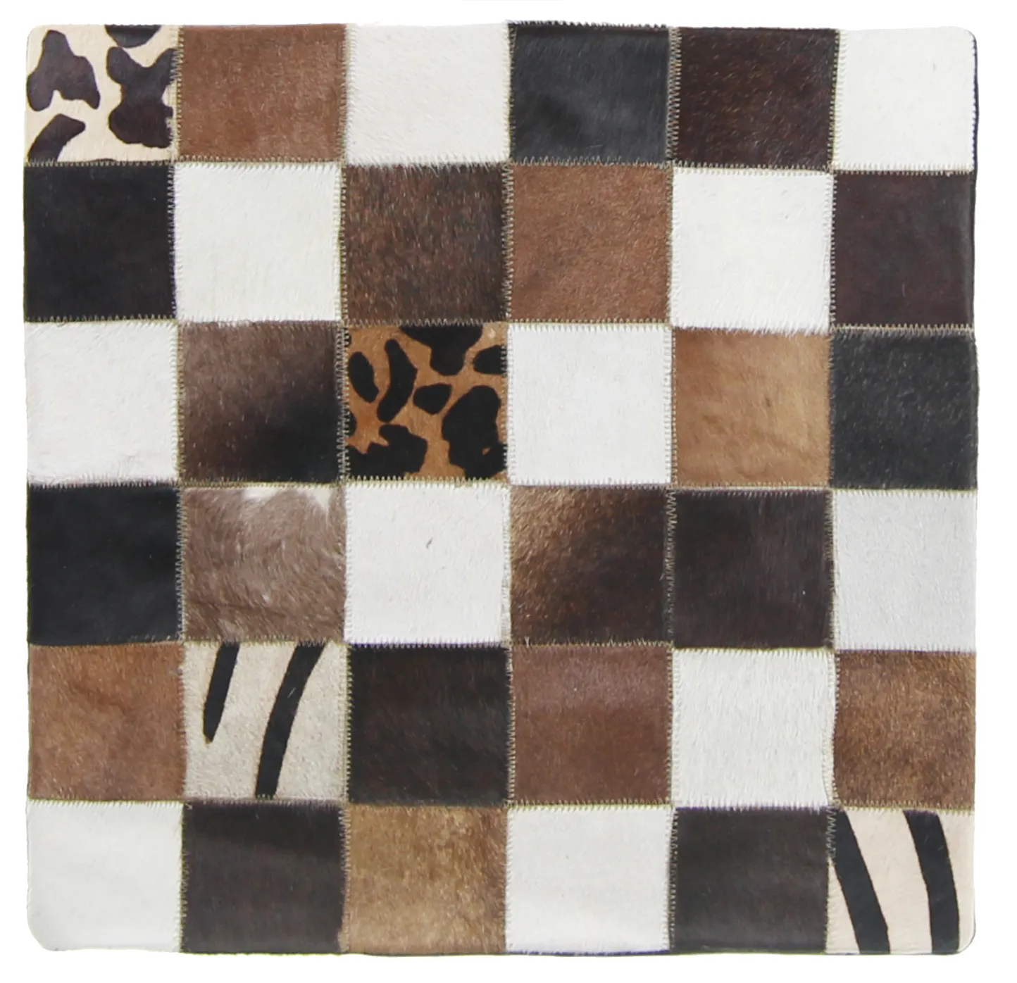 Koeienhuid-kussen (kussensloop) 45 x 45 cm