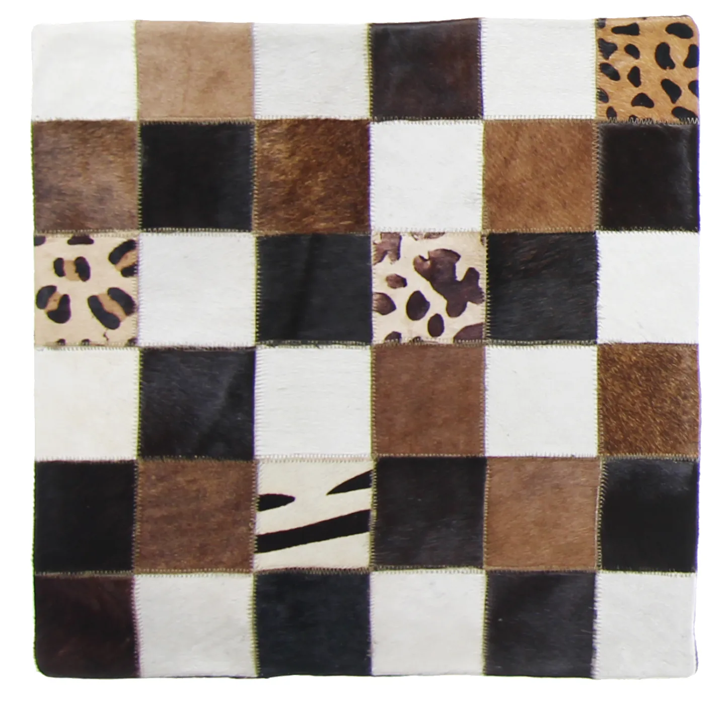 Koeienhuid-kussen (kussensloop) 45 x 45 cm