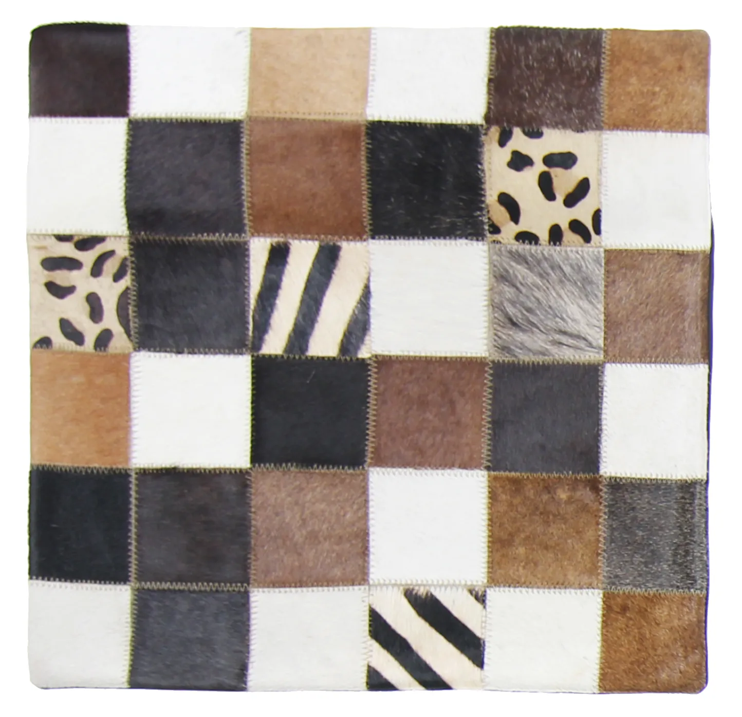 Koeienhuid-kussen (kussensloop) 45 x 45 cm