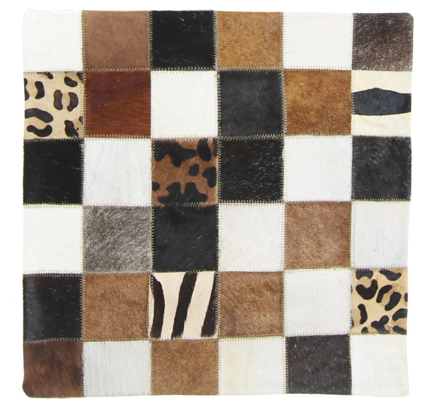 Koeienhuid-kussen (kussensloop) 45 x 45 cm