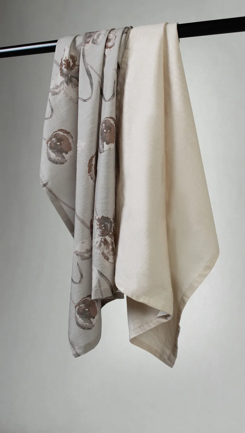 Keukenhanddoeken per twee verpakt - Alegria (beige)