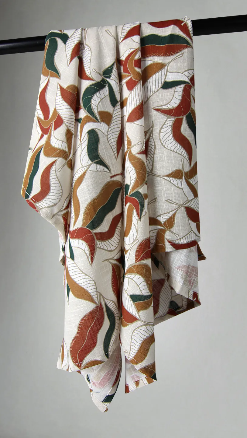 Keukenhanddoeken per twee verpakt - - Amalie (beige/rust)
