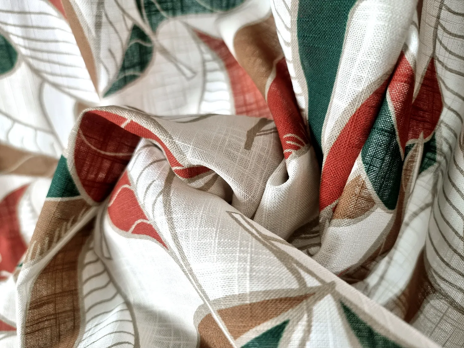 Keukenhanddoeken per twee verpakt - - Amalie (beige/rust)
