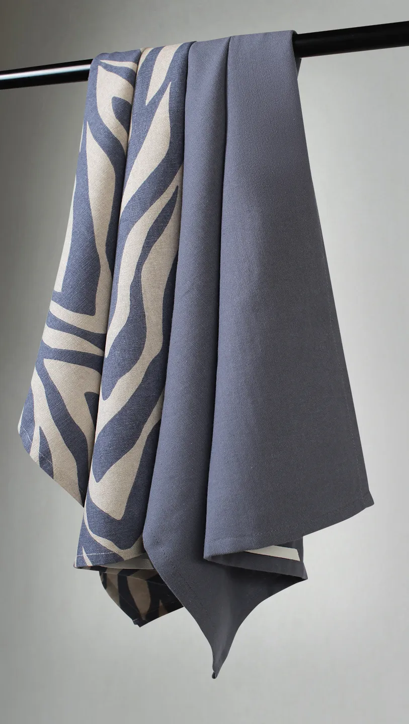 Keukenhanddoeken per twee verpakt - Laura (blauw)