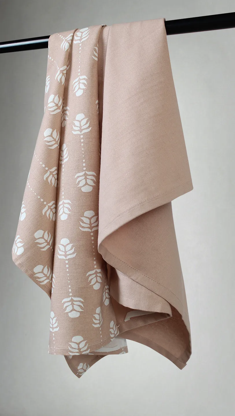 Keukenhanddoeken per twee verpakt - Sari (roos)