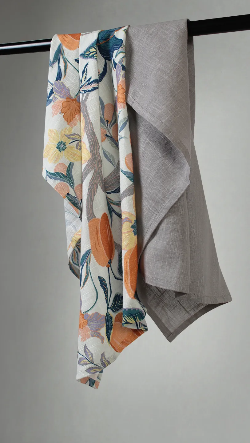 Keukenhanddoeken per twee verpakt - Sofi-Lee (oranje)