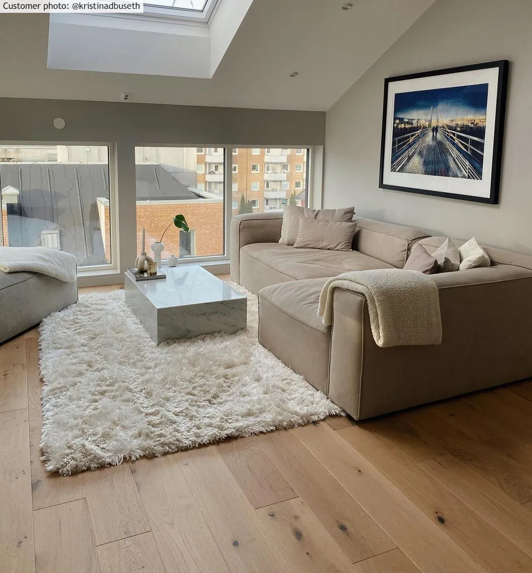 Hoogpolig vloerkleed - Janjira (offwhite)