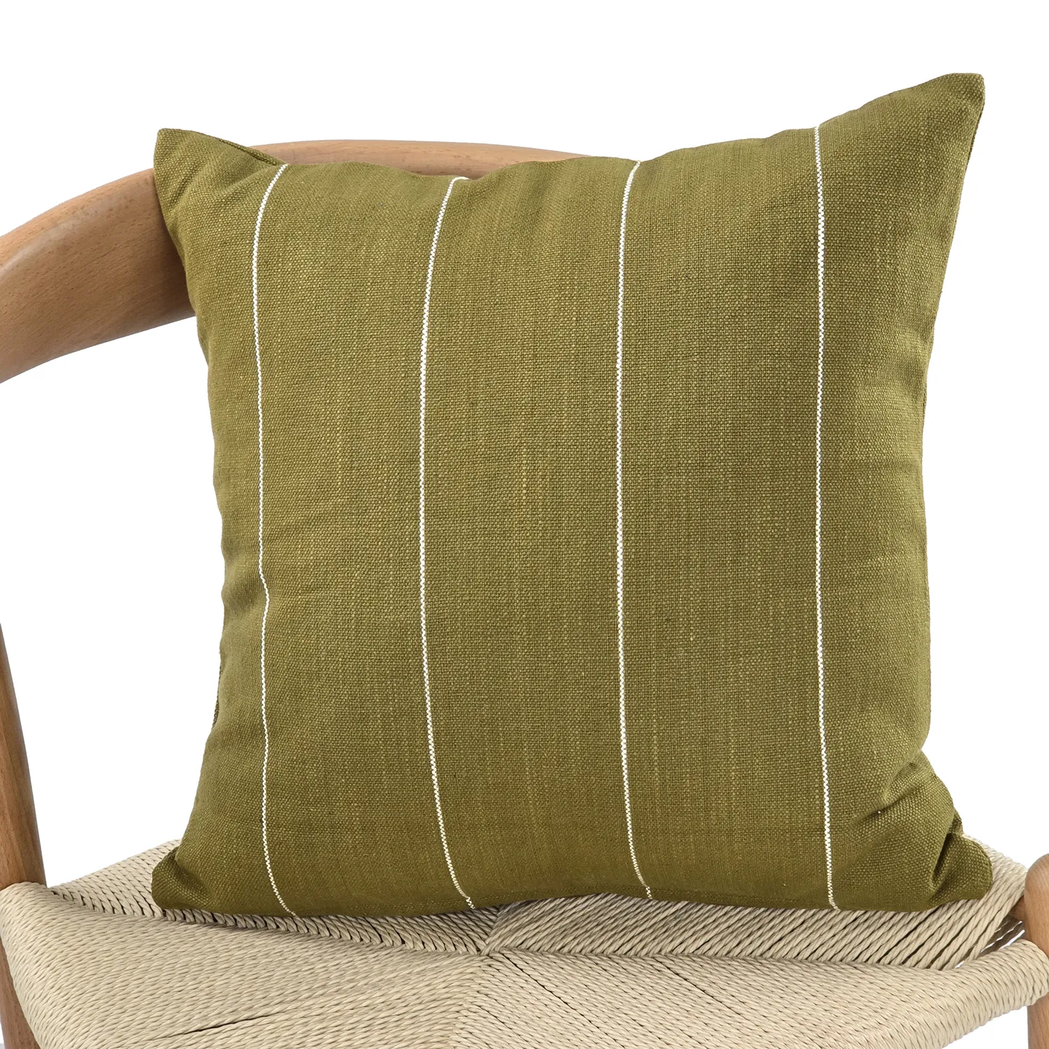 Kussensloop - Martina Stripe (groen/wit)