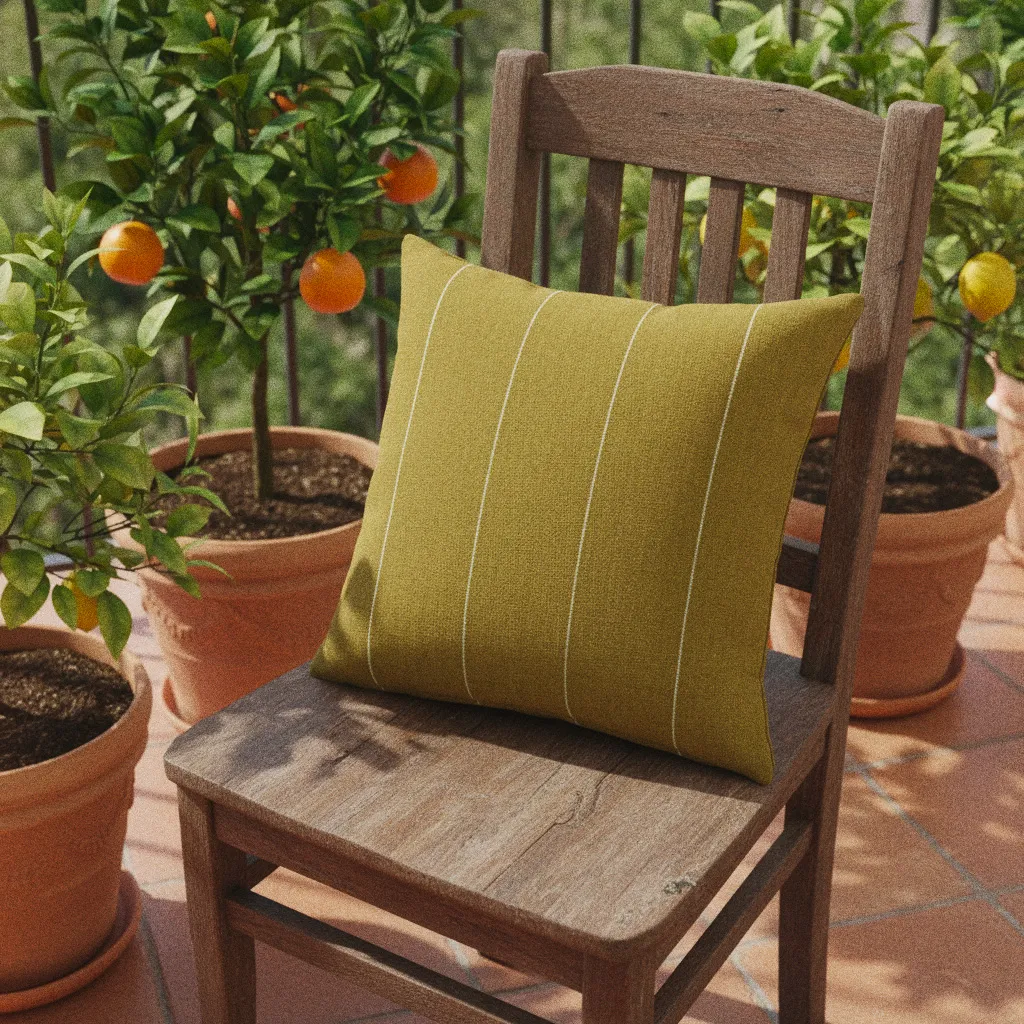 Kussensloop - Martina Stripe (groen/wit)