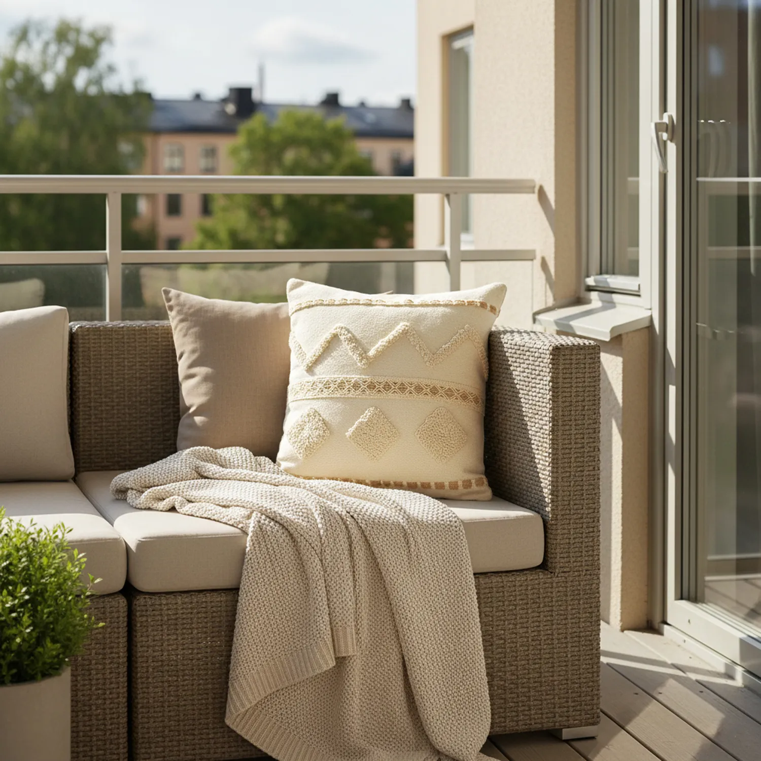 Kussensloop - Miquelon (wit)