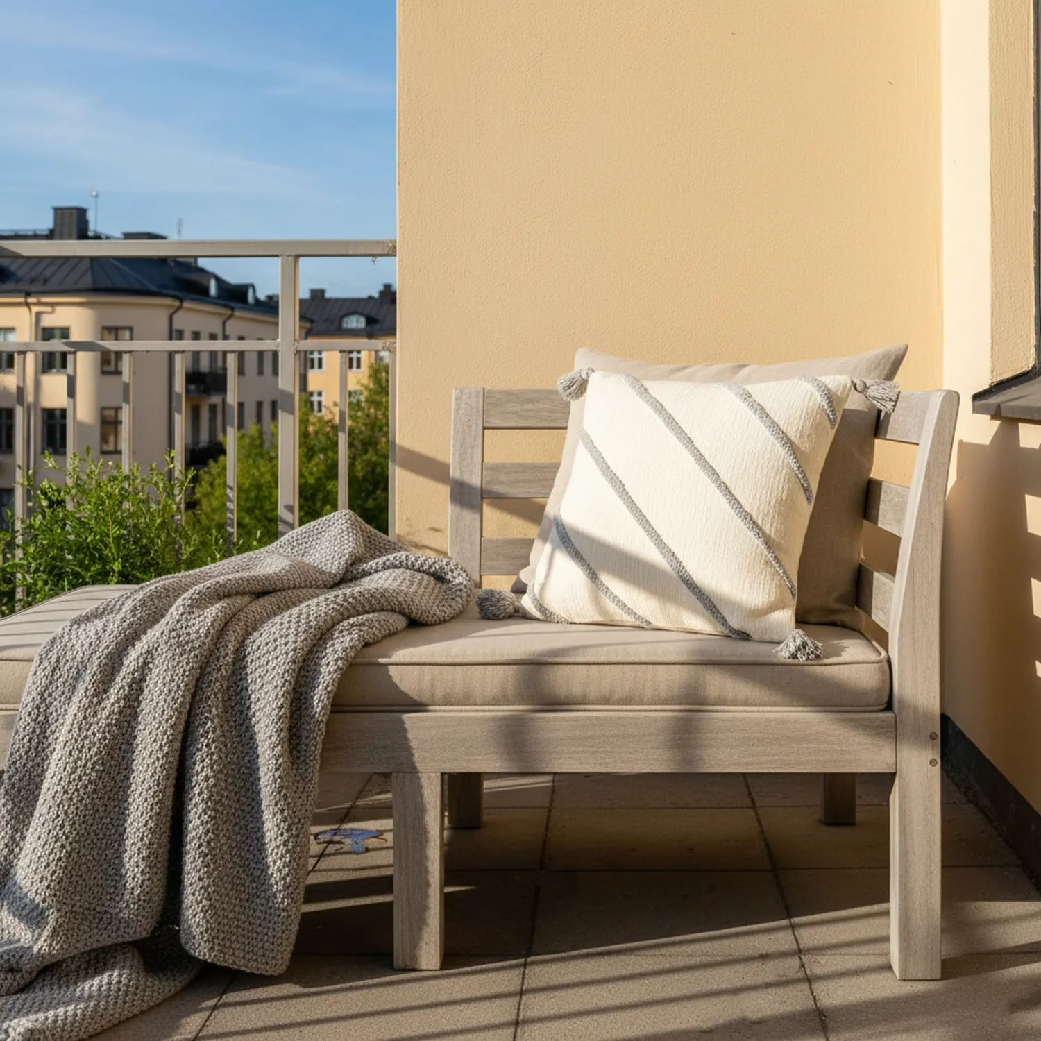 Kussensloop - Montreux (gebroken wit/grijs)