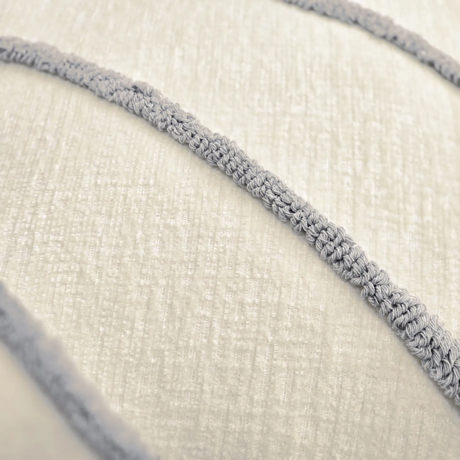 Kussensloop - Montreux (gebroken wit/grijs)