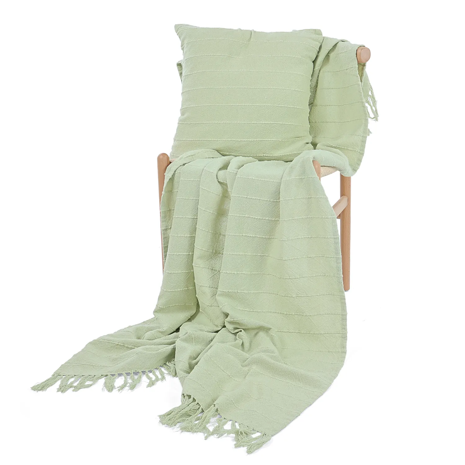 Dekens - Nalani cotton throw (lichtgroen)