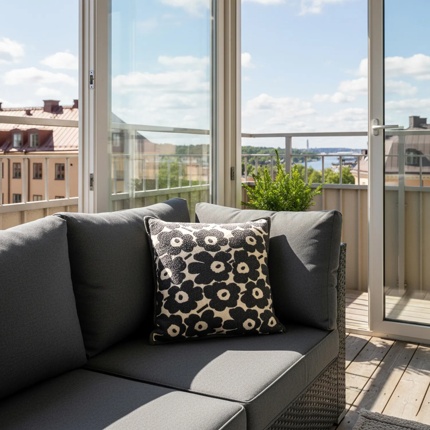 Kussensloop - Onsala (zwart/wit)