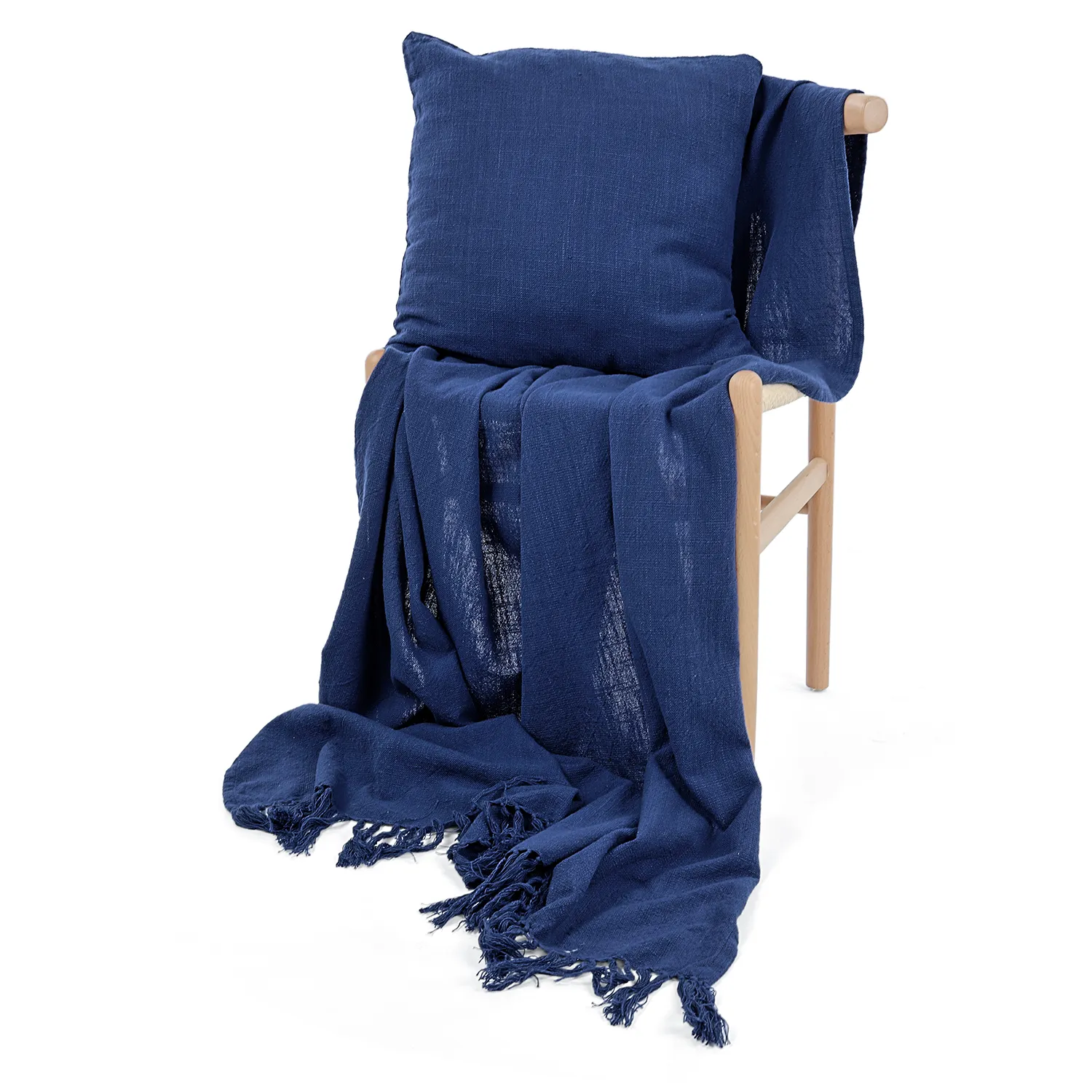 Kussensloop - Veya cotton cushion cover (marineblauw)