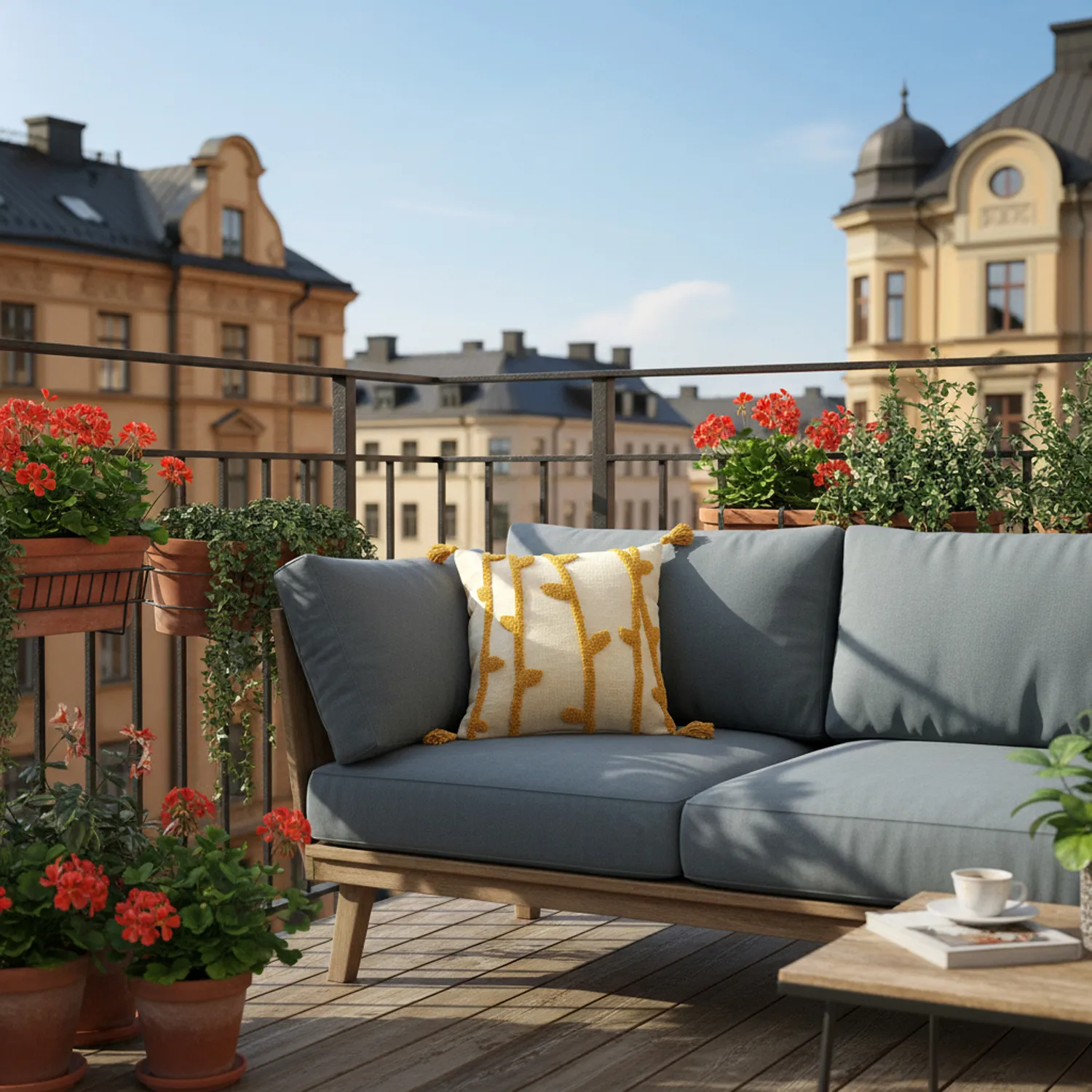 Kussensloop - Vine (wit/geel)