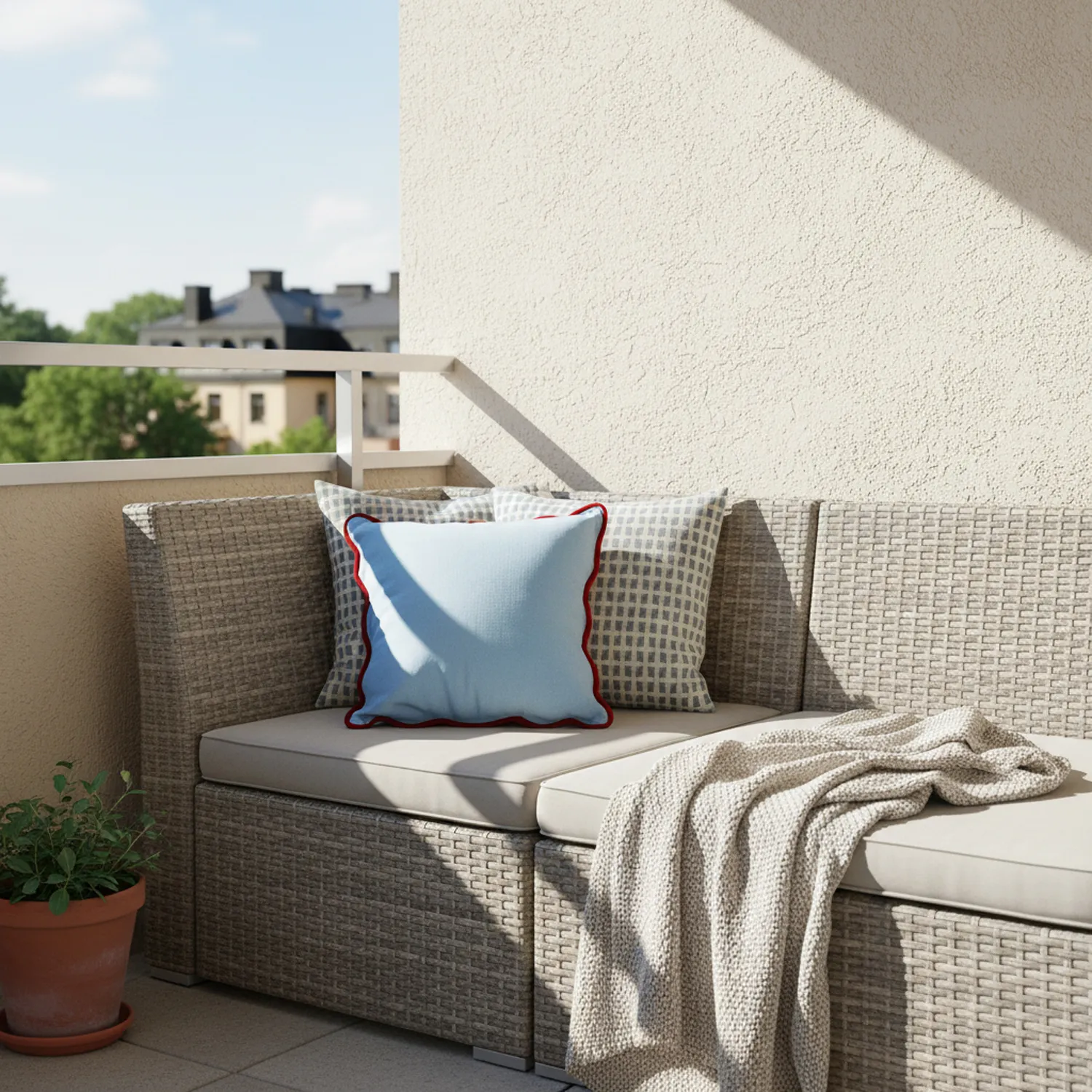 Kussensloop - Yrsa (blauw)