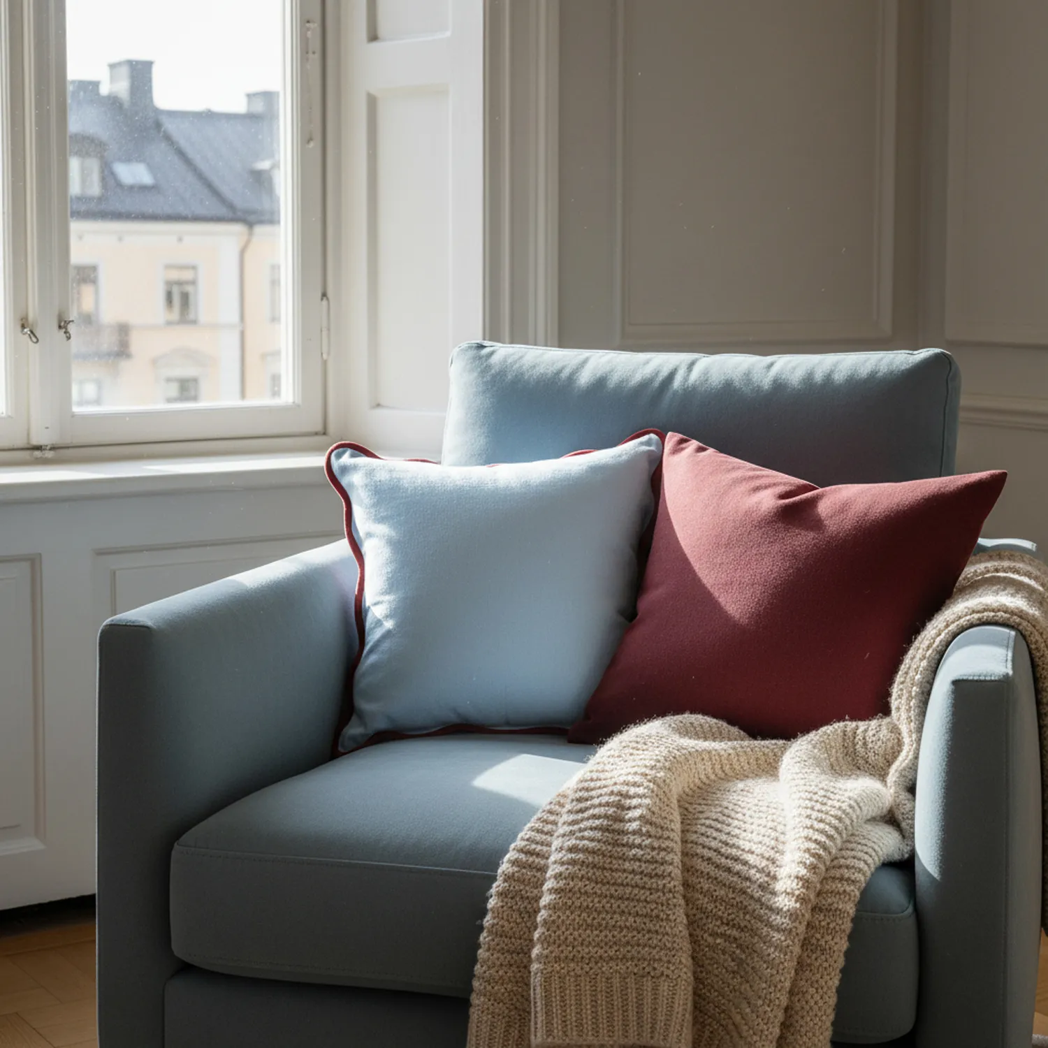 Kussensloop - Yrsa (blauw)