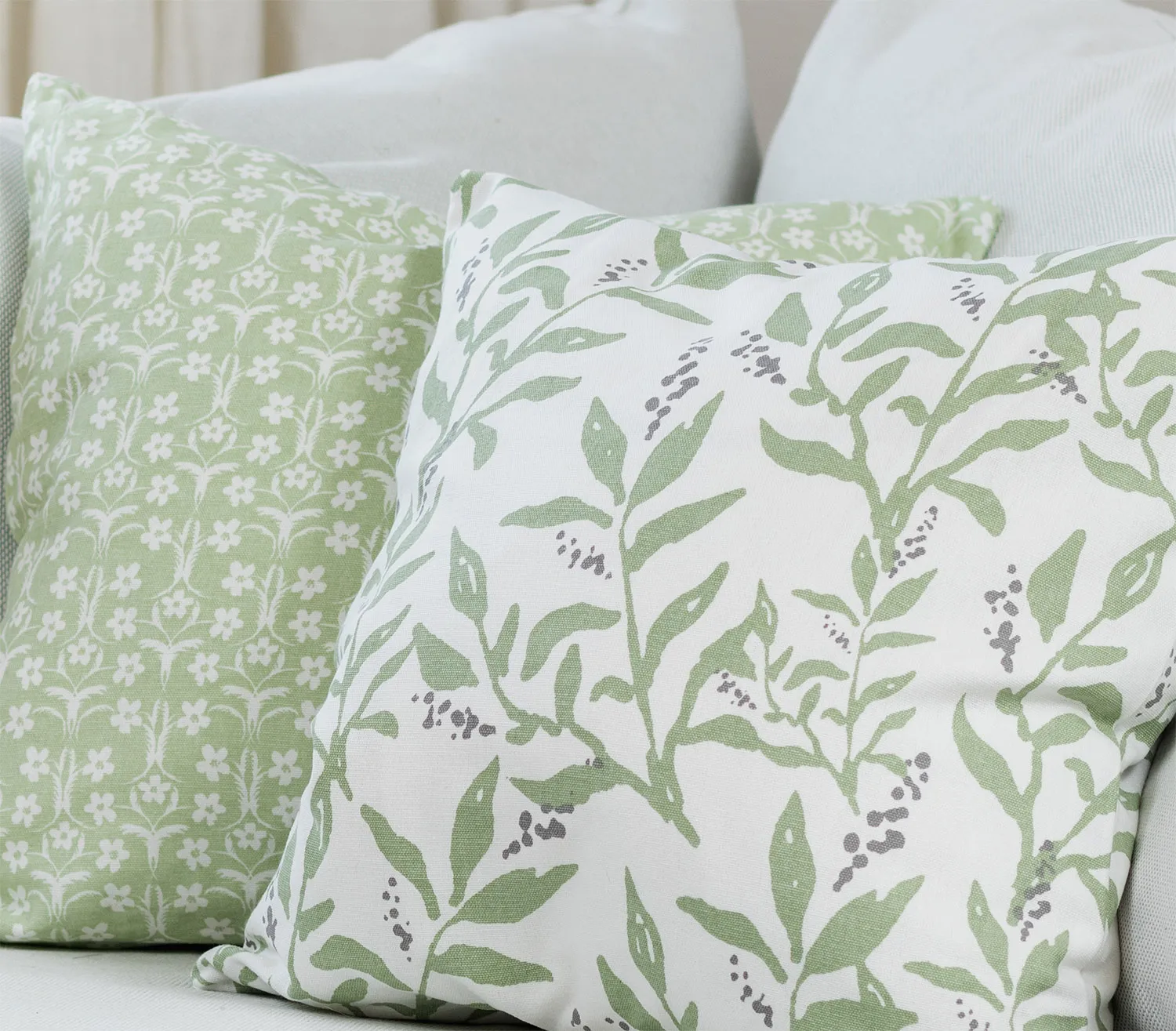 Kussensloop x 2 - Ella (groen)