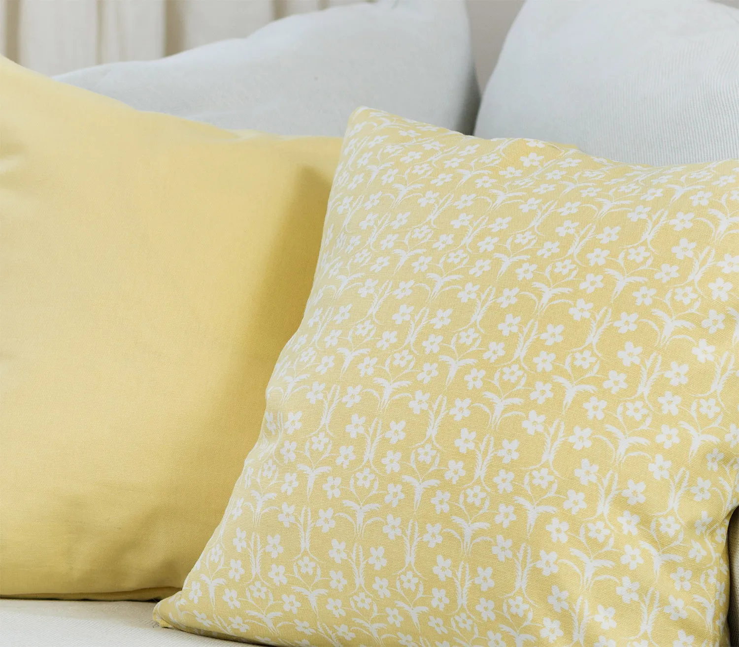 Kussensloop x 2 - Ella (geel)