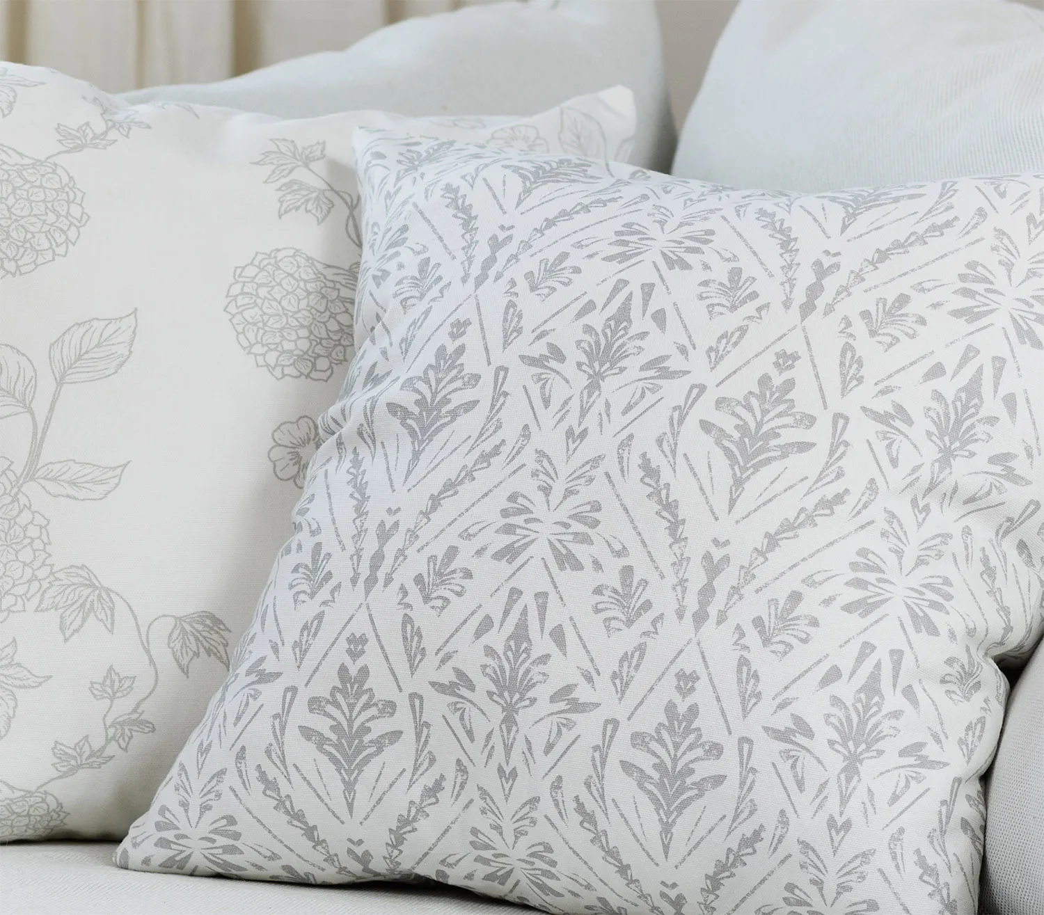 Kussensloop x 2 - Helmi (grijs)