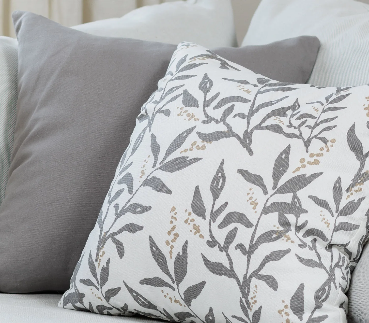 Kussensloop x 2 - Katri (grijs)