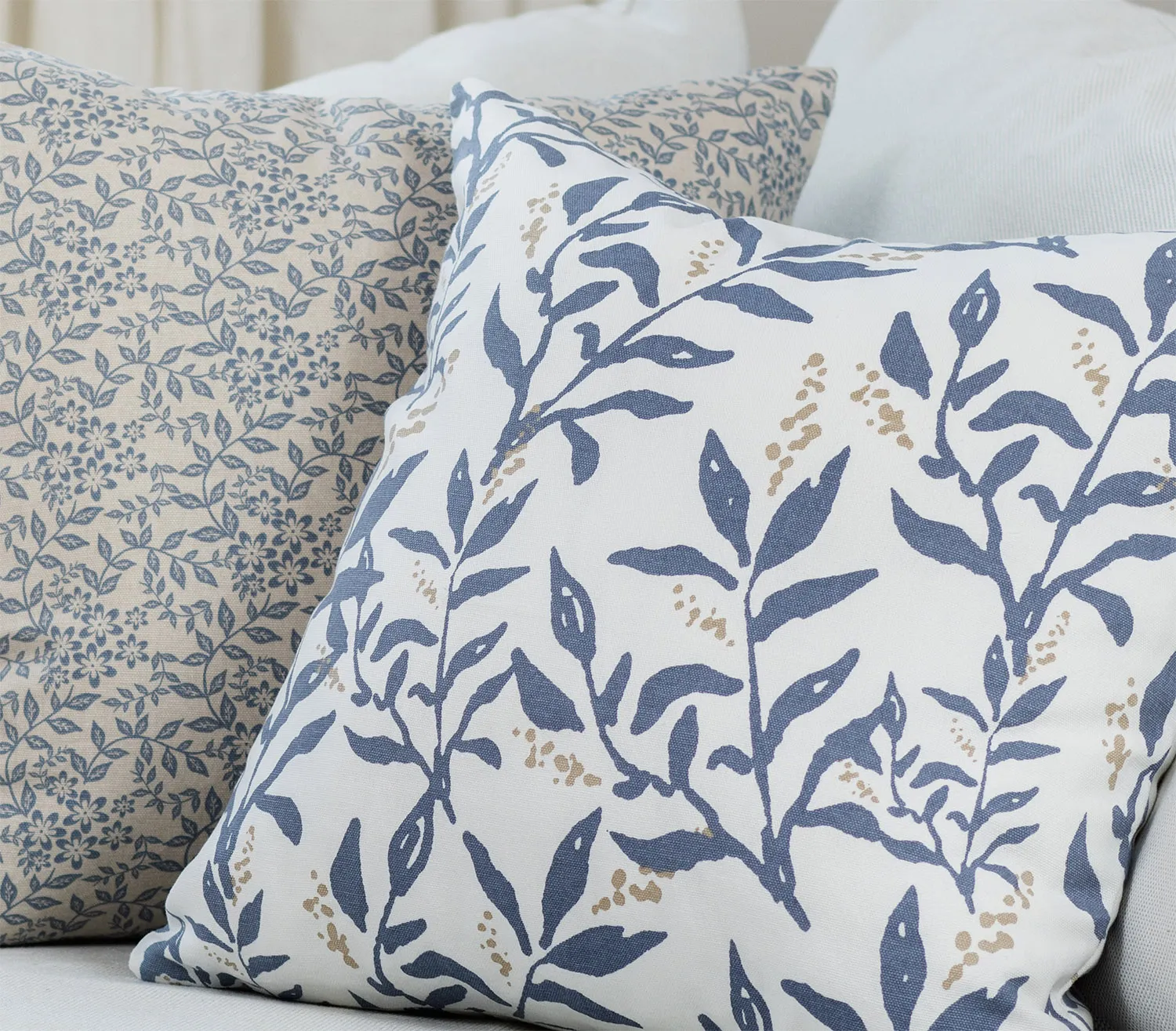 Kussensloop x 2 - Lilja (blauw)