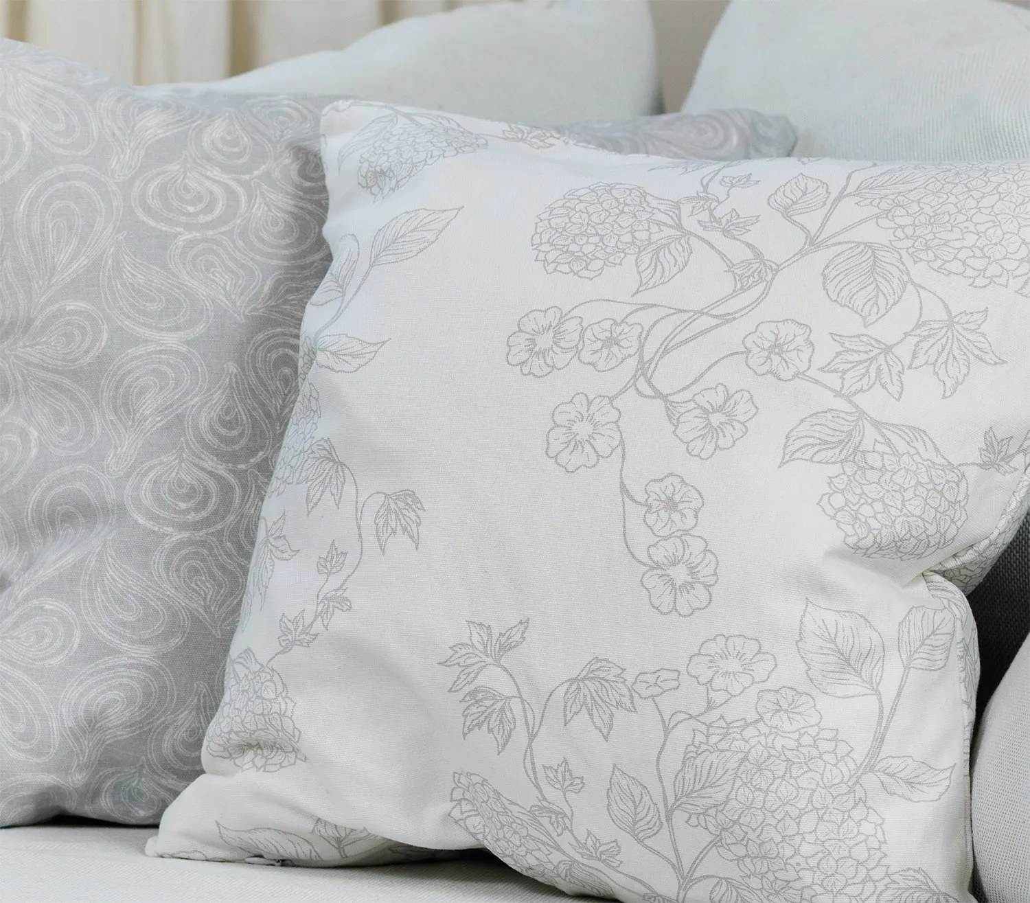 Kussensloop x 2 - Merja (grijs)