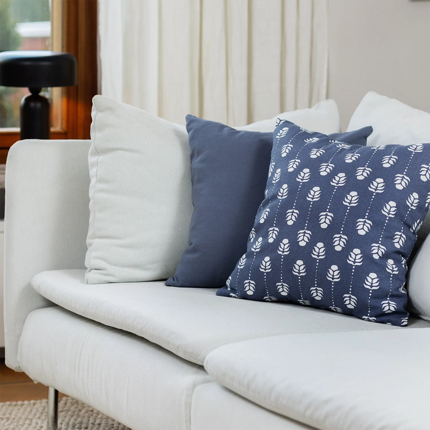 Kussensloop x 2 - Sari (blauw)