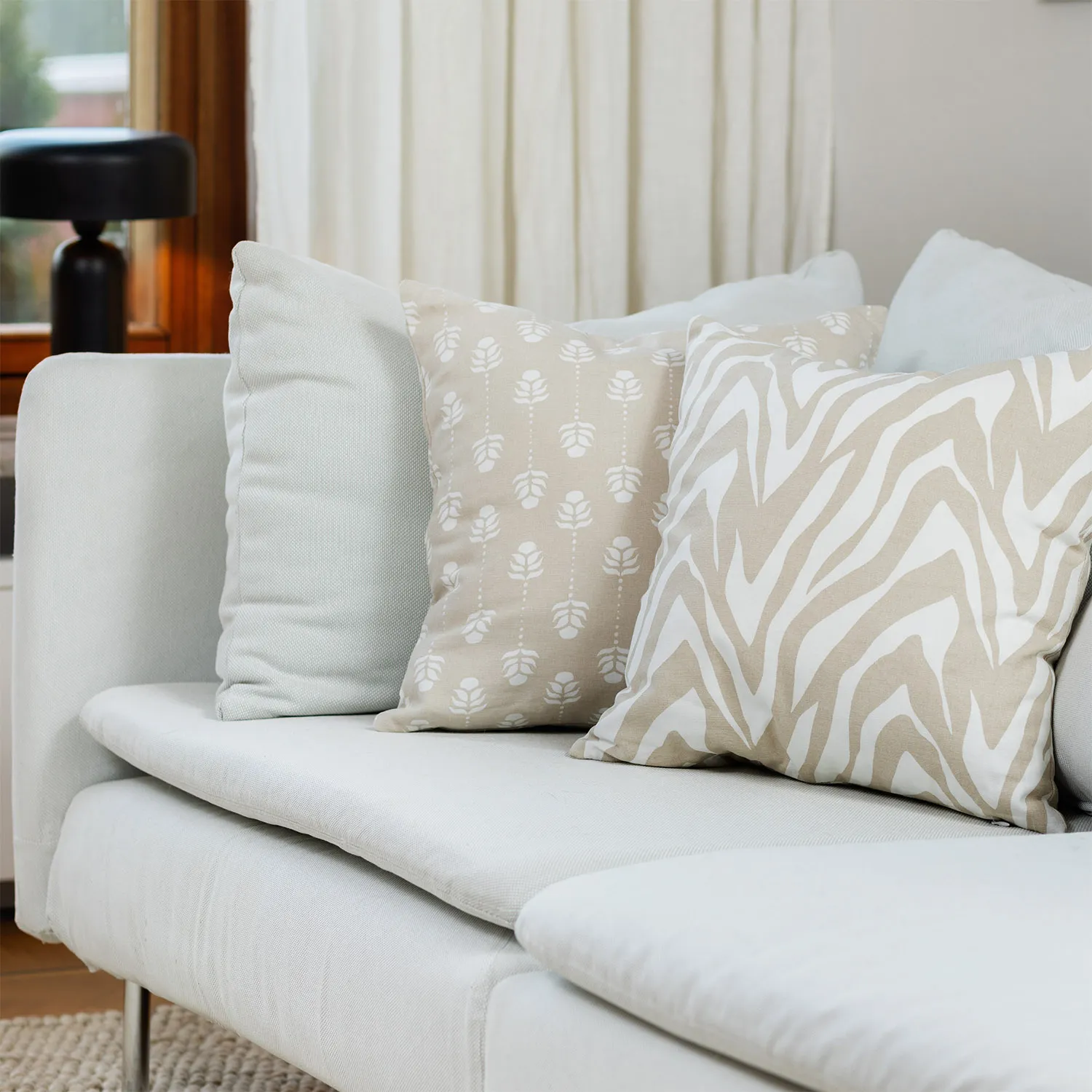 Kussensloop x 2 - Sari (middenbeige)