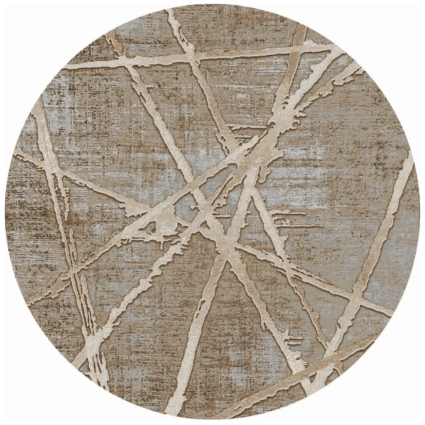 Rond vloerkleed - Lagos (beige)
