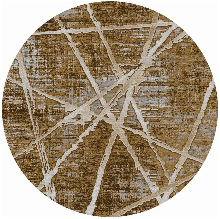 Rond vloerkleed - Lagos (bruin)