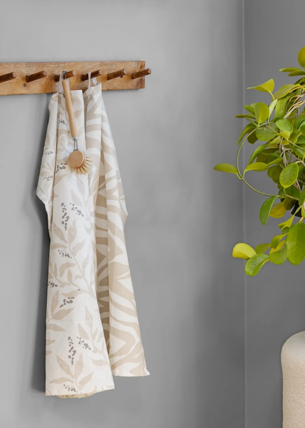 Keukenhanddoeken per twee verpakt - Laura (beige)