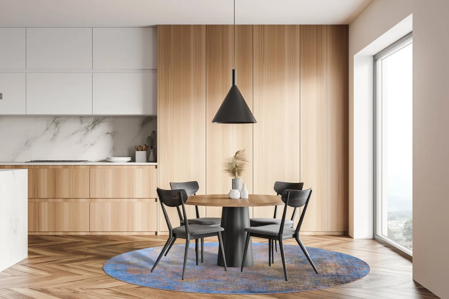 Rond vloerkleed - Grandola (paars)