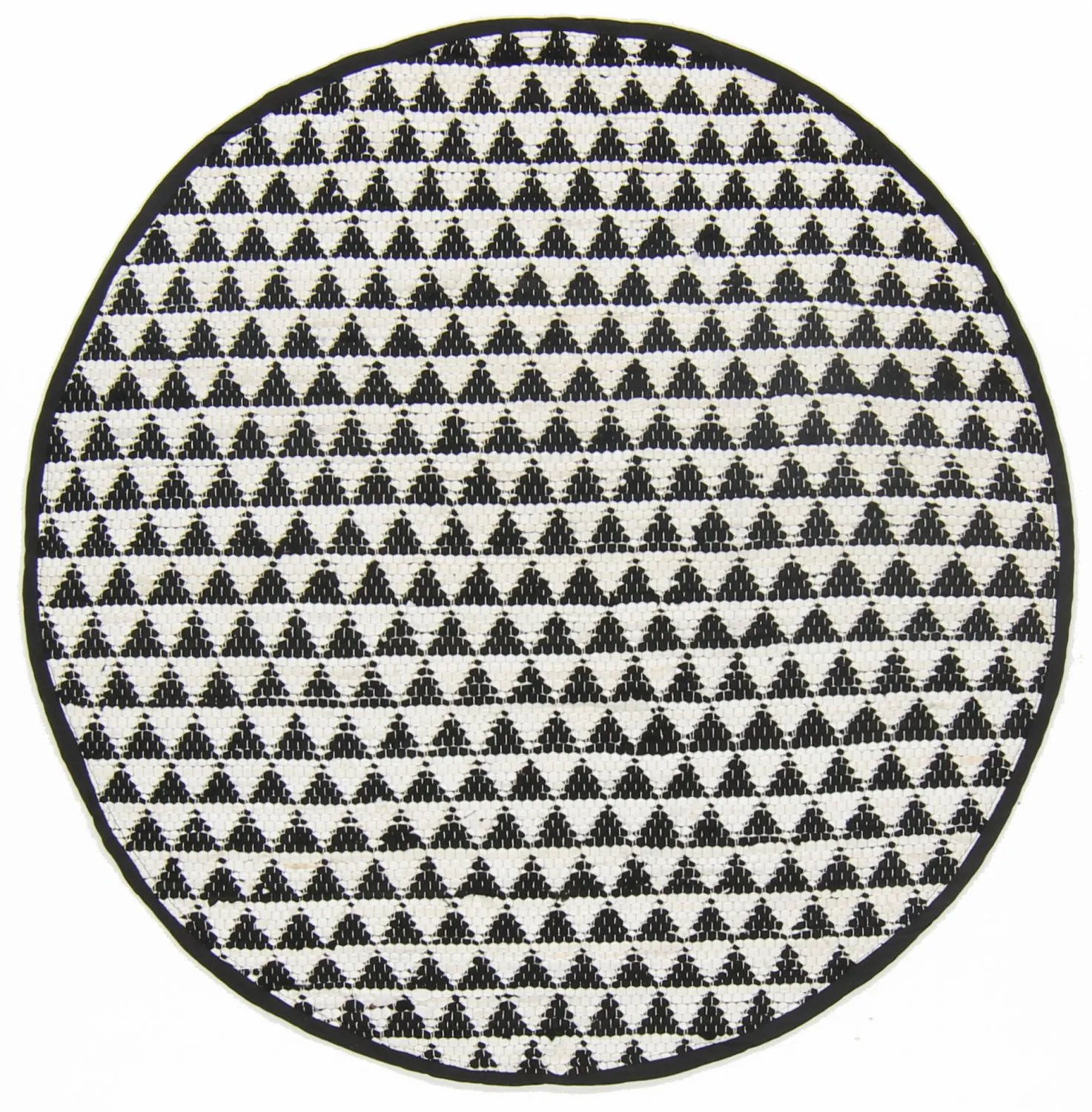 Ronde vloerkleden - Lindby (zwart/wit)