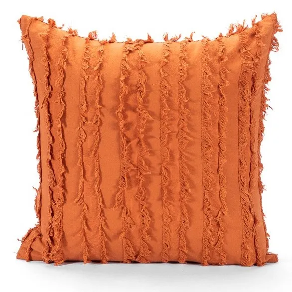 Kussensloop - Boho Linen 45 x 45 cm (oranje)