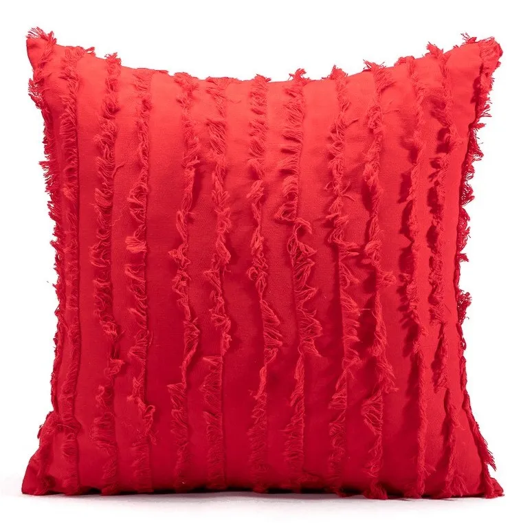 Kussensloop - Boho Linen 45 x 45 cm (rood)