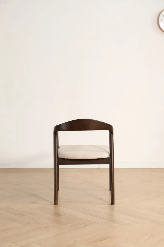 Armstoel - Aspa (donkerbruin/beige) - 2 stuks