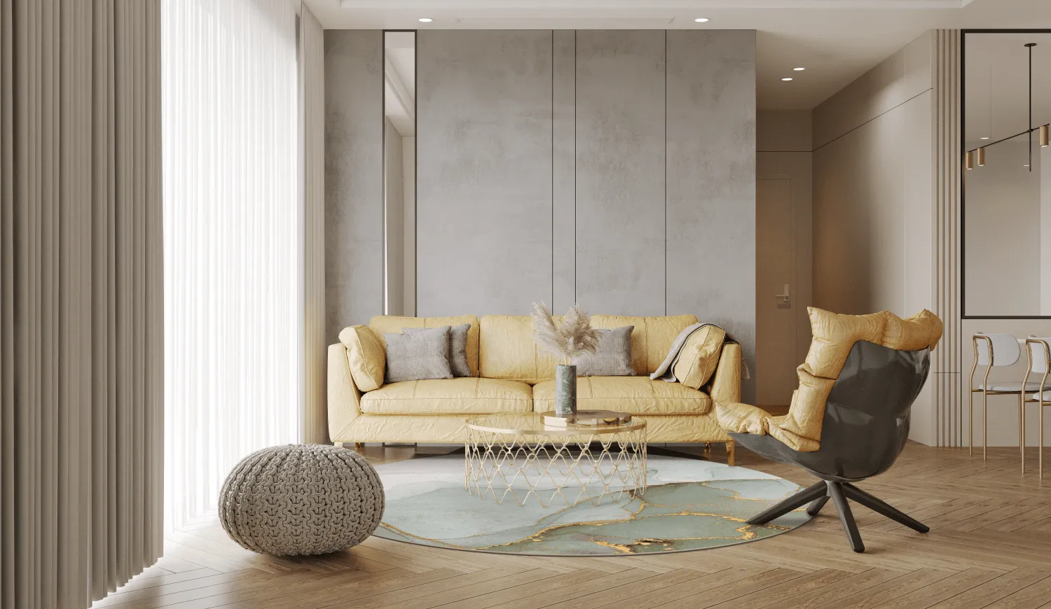 Rond vloerkleed - Livata (multi)